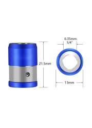 Magnetic Screwdriver Bits Heads Metal Screwdriver Head Magnetic Universal Magnetic Ring For 6.35mm Hand Tool Magnet Bit Ring