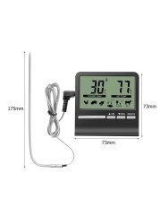 Digital Kitchen Thermometer LCD Display Long Probe for BBQ Oven Food Meat Cooking Alarm Timer Measuring Tools