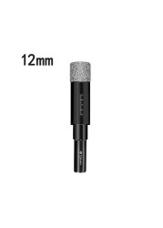 6/8/10/12/14mm Vacuum Brazed Diamond Dry Drill Bits Hole Saw Cutter For Granite Marble Ceramic Tile Glass