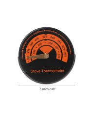 Alloy Magnetic Stove Chimney Tube Thermometer - Temperature Gauge for Wood Stove