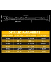 3-12mm Cross Hex Tile Drill Bits Set For Ceramic Cup Concrete Hole Opener Alloy Triangle Bit Tool Set Wood Metal Drill