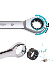 WOZOBUY Ratchet wrench combination, with flexible head, dual purpose ratchet tool, ratchet combination set. car hand tools