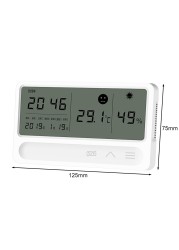 LCD electronic desk clock temperature hygrometer alarm clock hygrometer thermometer high precision digital hygrothergraph