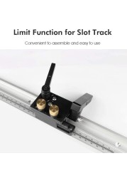 45 Waterfall T Track With Gauge T-tracks Slot Miter Track 300-800mm Aluminum DIY Table Saw Woodworking Workbench Table DIY Tools