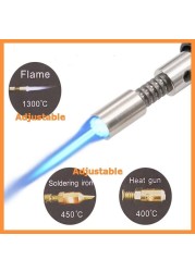 1300 Celsius Butane 4 in 1 Portable Soldering Iron Kit Welding Pen Burner Blow Torch Gas Soldering Iron Tip Butane Cordless Tool