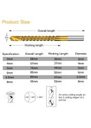 3/4/5/6pcs Cobalt Drill Bit Spiral Screw Metric Composite Tap Drill Bits Drill Polishing Woodworking HSS Twist Drilling Tools