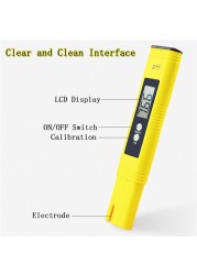 PH Meter Aquarium Pocket Pen Digital 0.01 PH Measuring Water Quality Purity Automatic Calibration For Aquarium Lab