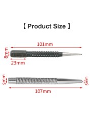 Non-slip Center Punch 1.5mm/2mm/3mm Alloy High Carbon Steel High Hardness for Locator Metal Wood Marking Drill Tool 1/3pcs