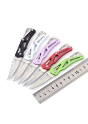 Full Stainless Steel Blade Shape Knife Outdoor Camping Self Defense Emergency Survival Knife Tool Portable Size Whosale & Dropship