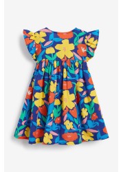 Frill Sleeve Cotton Dress (3mths-8yrs)