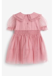 Embellished Mesh Collar Dress (3mths-8yrs)