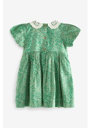 Lace Collar Shirred Cotton Dress (3mths-8yrs)