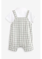 Baby Checked Dungaree and Bodysuit Set (0mths-2yrs)