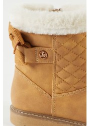 Lipsy Quilted Faux Fur Lined Boot (Older)