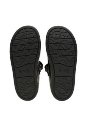 Start-Rite Mystery Black Leather Riptape Shoes