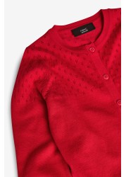 Pointelle Detail School Cardigan (3-16yrs)