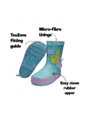 ToeZone Blue Mermaid Wellies