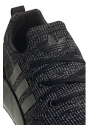 حذاء رياضي أسود من الدانتيل Swift Youth من adidas Originals