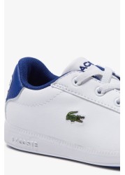 Lacoste Infant Graduate White Blue Trainers