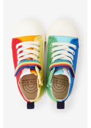 Little Bird Multicoloured Rainbow Canvas High Trainers