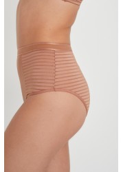 Stripe High Waist Knickers 2 Pack High Rise