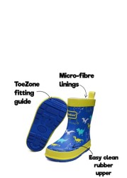 ToeZone الأزرق ديناصور Wellies