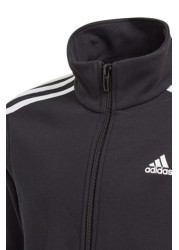 adidas Black 3 Stripe Tracksuits