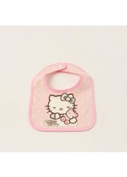 Disney Hello Kitty Print Bib with Snap Button Closure - Set of 6