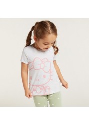 Sanrio Hello Kitty Print T-shirt with Short Sleeves - Set of 2