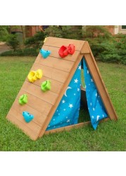 Kidkraft A-Frame Hideaway and Climber Playhouse Set