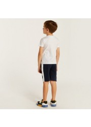 Juniors Printed Round Neck T-shirt and Shorts - Set of 2