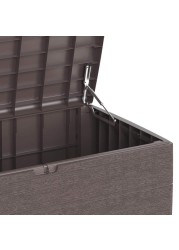 Cosmoplast Cedargrain Plastic Deck Storage Box (416 L, 129.5 x 70 x 62.5 cm)