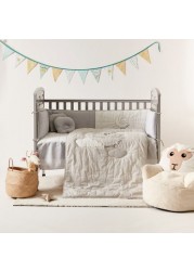 Giggles Bear Embroidered 2-Piece Comforter Set - 130x90 cms