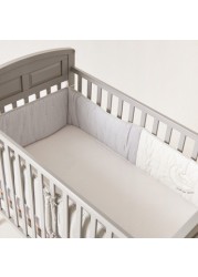 Giggles Bear Embroidered Cot Bumper Set