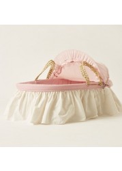 Cambrass Moses Basket with Frills and Canopy