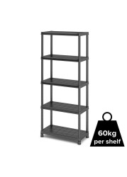 5-Tier Polypropylene Shelf (40 x 80 x 182 cm)