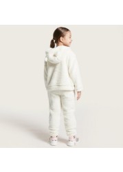 Juniors Textured Hoodie and Jogger Set