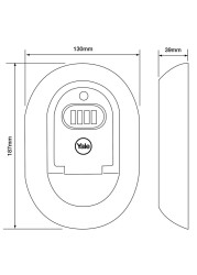 Yale Secure Combination Key Access (Silver & Black)