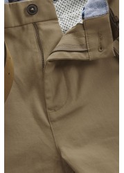 Belted Soft Touch Chino Trousers Slim Fit