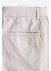 Linen Blend Cargo Trousers