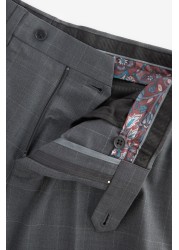 Motion Flex Wool Blend Check Trousers