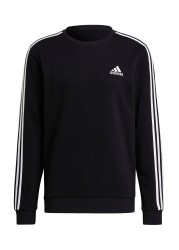 adidas Fleece 3 Stripe Crew Sweater