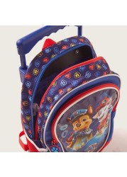 Paw Patrol Printed Trolley Backpack with Retractable Handle - 14 inches