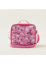 Maricart Unicorn Print Trolley Backpack with Lunch Bag and Pencil Case