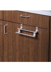 Wenko Stainless Steel Overdoor Twin Towel Rail (23.5 x 11 x 9 cm)