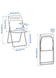 MELLTORP / NISSE Table and 2 folding chairs