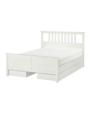 HEMNES هيكل سرير+4 صناديق تخزين