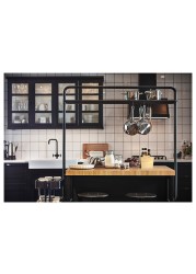 VADHOLMA Kitchen island with rack