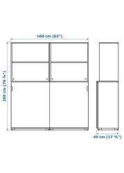 GALANT Storage combination w sliding doors