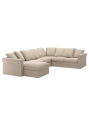 GRÖNLID Cvr crnr sofa-bed 5-seat w chs lng